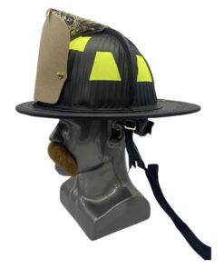 miller style–tl2 flat black leather helmet (nfpa) – boston bend